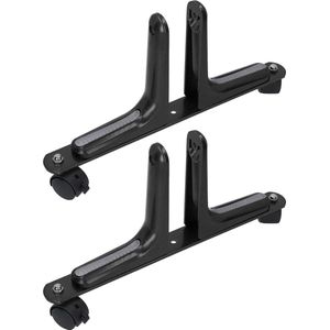 Ruimteverdeler voeten - 2 sets mobiele aluminium scheidingsvoet houder metverwijderbare wielendielen .
