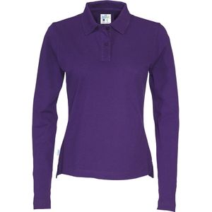 Cottover POLO PIQUE LONG SLEEVE LADY - GOTS GECERTIFICEERD 141017 - Paars - XS