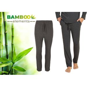 Bamboe Pyjama Broek Heren - Antraciet - Maat XXL - Pyama Heren Volwassenen - Loungebroek Heren Pyjama Volwassen