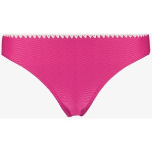 Osaga dames bikinibroekje met structuur roze wit - Maat S