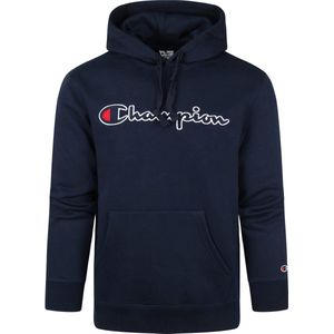 Champion - Logo Hoodie Donkerblauw - Heren - Maat S - Regular-fit