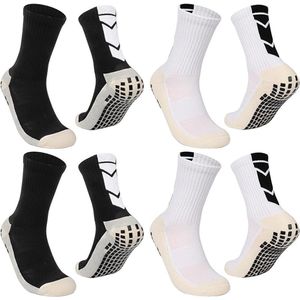 Antislip voetbalsokken, antislip sokken voor kinderen, voetbalsokken voor jongens en meisjes, basketbal, hockey, sport, maten 33-38 (4 paar)