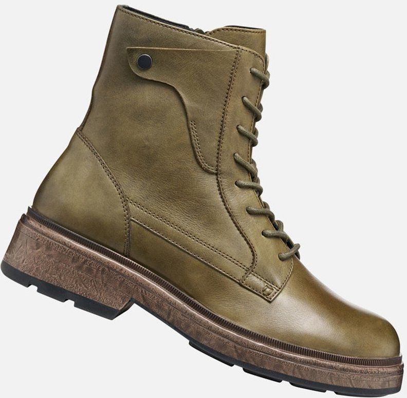 Geox - Swelen - Bottines - Mosgroen - Geborsteld Leer