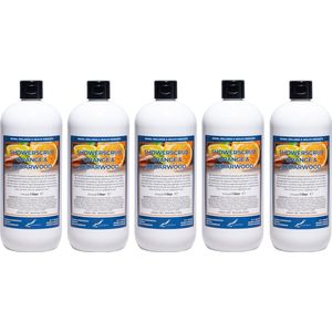 Showerscrub Sweet Orange & Cedarwood 1 liter - set van 5 stuks - verfrissende scrubgel - exfoliërende bodyscrub