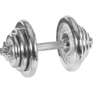 MOVIT® Dumbbell 20 kg - Gietijzer Chroom - Halter met Gewichten - 30 mm