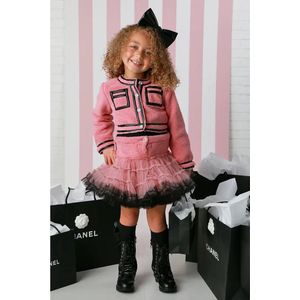 Coco poufy set 3 delig rok top kinderkleding feestdagen holidays ooh lala couture pink roze handgemaakt maat 134