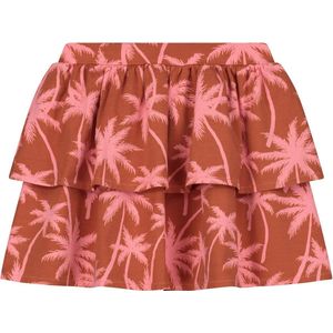 Shiwi - Skaterrok - Roestbruin/Oudroze - Katoen - Bloemenprint