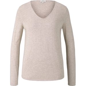 TOM TAILOR sweater basic v-neck Dames Vest - Maat M