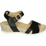 Durea - 7425 G - Sandalen - Zwart - Leer/Suede - Uitneembaar Voetbed