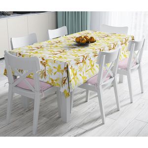 Zijou tafelkleed met gele palm boomen - wasbaar -140x260cm