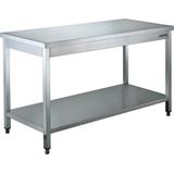 Saro Roestvrijstalen tafel, gedemonteerd, met legbord - 600 mm diepte, 1000 mm | 456-6000