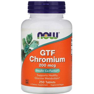 NOW - GTF Chromium - Chroom - 200 mcg - 250 tabletten