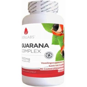 VitaTabs Guarana Extract 1000 mg  - Vetverbrander - 90 tabletten - Voedingssupplementen