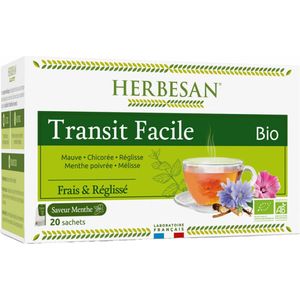 Herbesan - Infusion Organic Transit Facile - Kruidenpreparaat - 20 Zakjes - Munt Smaak