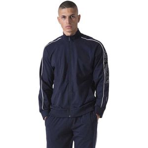 Everlast - Heavy Sweatshirt - Blauw - Met Rits - Zware Katoenen Jersey Jack