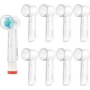 Tandenborstel Beschermer - Tandenborstel beschermers voor op reis - Bescherm Kapje voor Elektrische Tandenborstel - Tandenborstel beschermer - Rond Kunststof - Stofkap voor tandenborstel - 8 stuks - transparant