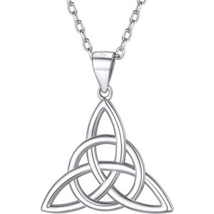Keltische knoop ketting voor vrouwen | Sterling zilveren hanger met verstelbare ketting