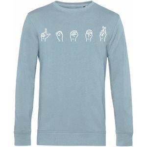 7431 - Sweater - Gebarentaal; Loser-Blue Fog-S