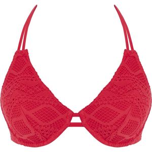 Freya - SUNDANCE UW Halter Bikini Top - Rood - Gehaakt Ontwerp