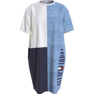 Tommy Jeans Uw0uw04515 Nachtjurk Met Korte Mouwen Blauw S-M Vrouw