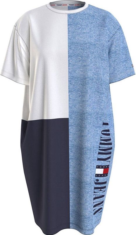 Tommy Jeans Uw0uw04515 Nachtjurk Met Korte Mouwen Blauw S-M Vrouw