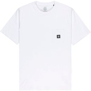 Element - T-shirt Icon Label Pocket - Optic White - Korte Mouwen - 100% Katoen