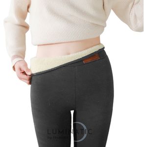 Thermo Legging - Winter Legging - Fleece Legging - Kasjmier Legging - Thermo Kleding Dames - Thermo Legging Dames - Warme Legging - Gevoerde Legging - Dames Winter - Legging & Shapewear Dame - Volwassen/Kinderen | Donker Grijs | M