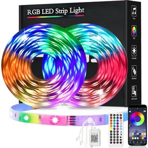 Led Strip - 40 Meter - RGB Verlichting - Synchronisatie Met Muziek - Timer Modus - Afstandsbediening & App