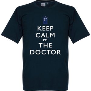 Keep Calm I'm The Doctor T-Shirt - Navy - Kinderen - 152