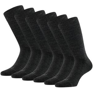 Apollo Merinowollen Sokken - Badstof Zool -6 paar - Antraciet - Dames & Heren Sokken - Maat 39/42