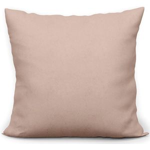 Decoratieve Velours Kussensloop 50x50 cm - Zacht Beige Nude
