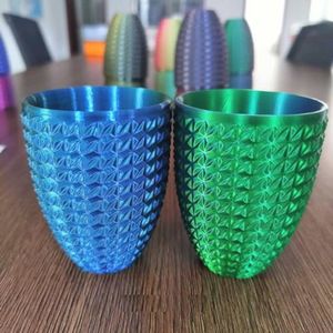 Dual Colour PLA Filament Blauw/Groen 1.75mm 1KG - Glanzend Metallic 3D Printmateriaal