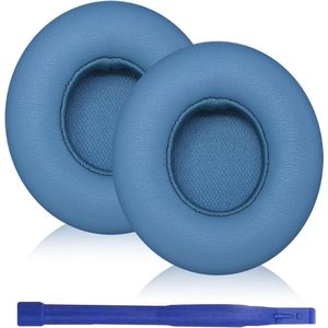 Allecto Plus - Vervangende oorkussens voor hoofdtelefoon, geluidsisolerende traagschuim oorkussens (blauw)