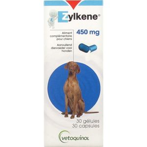 Zylkène Dieren Antistressmiddel - Zylkène 450 mg 15 - 60 kg - 30 capsules