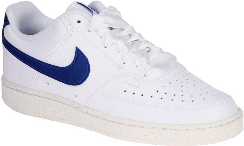 NIKE - Court Vision Lo NN - Damessneakers - White Game Royal Sail - Kunstleer