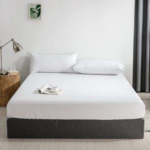 Goodivery ® Hoeslaken, 140 x 200 cm, wit, polyester, 30 cm, extra diep, zacht en ademend, machinewasbaar