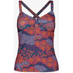 Osaga voorgevormde dames tankini print blauw - Maat S