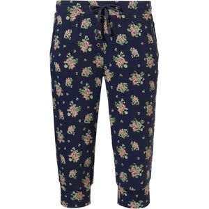 Blauwe capri broek roosjes Pastunette - Blauw - Maat - M