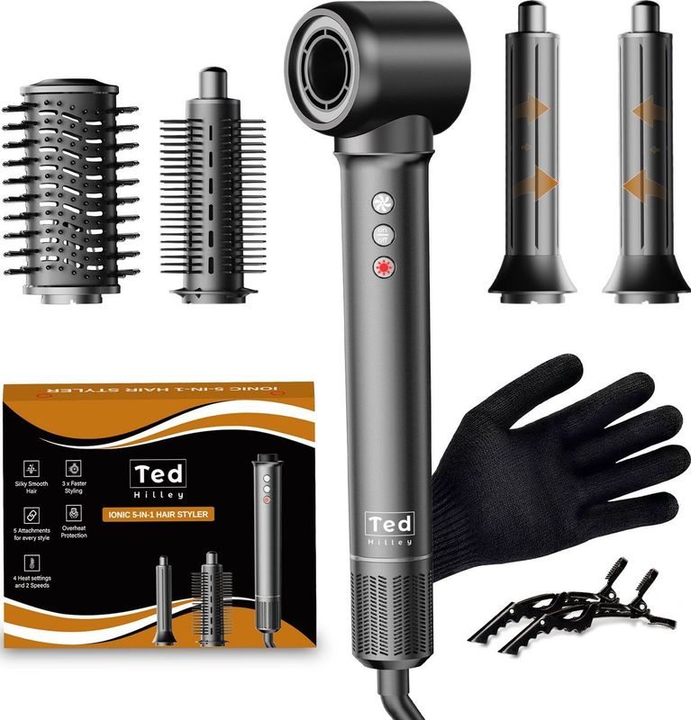 Ted Hilley - Multistyler 5 in 1 - Airstyler - Haarstyler - 8 Accessoires