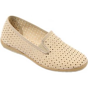 Geperforeerde elastische loafers, comfortwijdte