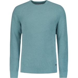 No Excess Mannen Ronde Hals Trui: Rib Gebreide Structuur En Super Zachte Touch Blauw XXXL