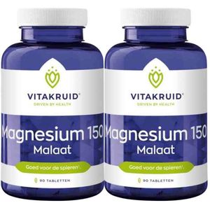 2x Vitakruid Magnesium Malaat 150 90 tabletten