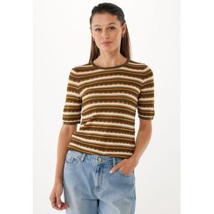 MEXX Trui  beige / bruin / cognac / wit