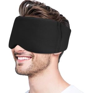 Zwart Slaapmasker - Katoenen Oogmasker voor Diepe Slaap - Ergonomisch en Verstelbaar - Ideaal voor Thuis, Reizen en Kantoor