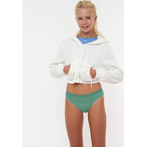 Moodies menstruatie ondergoed (meiden) - Bamboe Bikini Onderbroekje - moderate kruisje - groen - maat XXS (140/146) - period underwear
