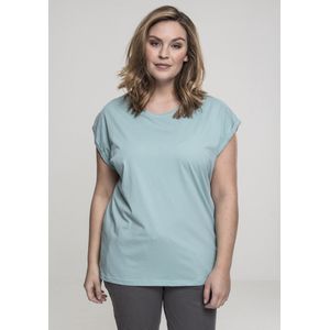 Urban Classics Ladies Extended Shoulder Tee T-shirt mint 4XL Katoen Dames - Basics, Street wear
