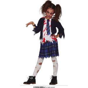 Fiestas Guirca Verkleedpak Zombie Schoolmeisje Polyester Mt 5-6 Jaar