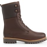 Travelin Holm - Heren Enkellaarzen - Leren veterboots - wol gevoerd - Donkerbruin leer - Maat 48