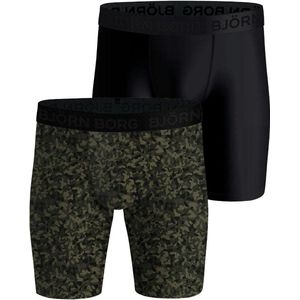 Bjorn Borg 2-Pack heren boxershorts - Performance Camouflage - M - Zwart