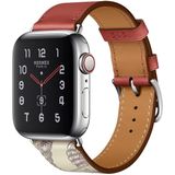 Apple watch leren bandje van By Qubix - Rood - Geschikt voor alle 38 en 40mm Apple watches  - Van hoge kwaliteit!